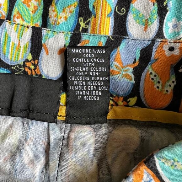 Vintage Y2K Flip Flip Print Mini Skirt Good Clothes Size 12 Beachcore Novelty - Picture 6 of 6
